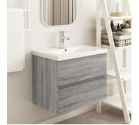 vidaXL Armoire de lavabo Sonoma gris 60x38,5x45 cm Bois d'ingénierie 815649