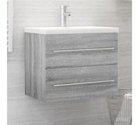 vidaXL Armoire de lavabo Sonoma gris 60x38,5x48 cm Bois d'ingénierie815643 Gris G