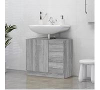 Armoire de lavabo Sonoma gris 63x30x54 cm Bois d ingénierie