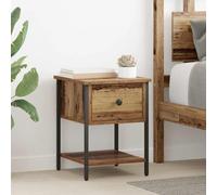 Vidaxl Armoire De Lit 2 Pcs Bois Ancien 40 X 39 X 40 Cm