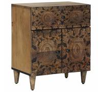 vidaXL Armoire de lit Marron 50 x 33 x 60 cm Bois de Mangue Massif, Meubles de Salon Tendance, Armoire rectangulaire, Bois de Mangue, Rangement Pratique, Design Unique, Gain de Place