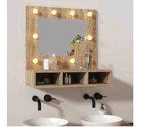 vidaXL Armoire miroir 808885 avec LED Chêne Sonoma 60x31,5x62 cm