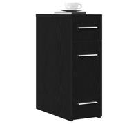 vidaXL Armoire de Pharmacie Chêne Noir 20 x 45,5 x 60 cm, Armoire Moderne, Buffet de Rangement rectangulaire, Bois reconstitué, Solution Pratique, Style Minimaliste