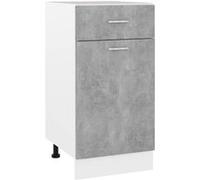 vidaXL Armoire de plancher à tiroir gris béton
