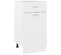 vidaXL Meuble Bas 40x46x81,5 cm, Bois reconstitué, Blanc, Rangement Salle de Bain & Cuisine, Placard sous évier, Fixation Murale