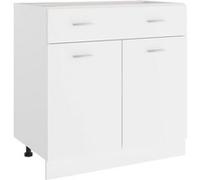 vidaXL Armoire de cuisine Lyon - Inférieure à tiroir aggloméré Blanc 80×46×81,5 cm