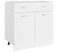 vidaXL Armoire de plancher à tiroir Blanc 80x46x81,5cm