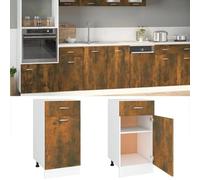 Vidaxl Armoire De Plancher À Tiroir ""Lyon"" Chêne Fumé 40x46x81,5 Cm Multicolore