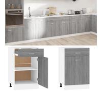 vidaXL Armoire de plancher à tiroir ""Lyon"" Sonoma gris 50x46x81,5 cm