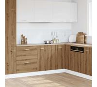 vidaXL Armoire de plancher - Chêne artisanal