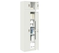 vidaXL Armoire de Rangement 2 pc Blanc 60 x 40 x 220 cm Acier