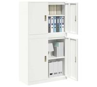 vidaXL Armoire de Rangement 2 pc Blanc 90 x 40 x 160 cm Acier