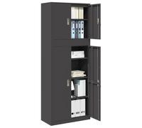 vidaXL Armoire de Rangement 2 pc Noir 80 x 40 x 210 cm Acier