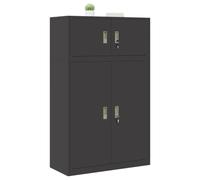 vidaXL Armoire de Rangement 2 pc Noir 90 x 40 x 145 cm Acier | Rangement sûr de tout ce dont vous avez besoin