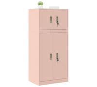 vidaXL Armoire de Rangement 2 pc Rose 60 x 40 x 130 cm Acier