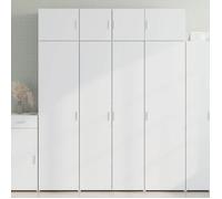 vidaXL Armoire de rangement blanc 80x42,5x225 cm bois d'ingénierie, armoire de rangement de salle de bain, unité de 3281350
