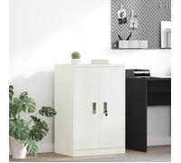 VIDAXL Armoire de rangement blanche 60x40x90 cm en acier - Portes verrouillables, style industriel