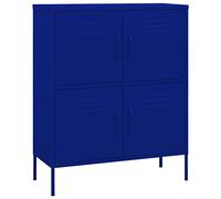 vidaXL Armoire de rangement latérale – Acier Bleu Marine 80×35×101,5 cm