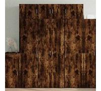 vidaXL Armoire de rangement chêne fumé 70x42,5x225cm bois d'ingénierie, armoire de rangement de salle de bain, unité de 3281333