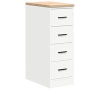 vidaXL Armoire de Rangement de Garage Blanc 30x51x85 cm Bois de pin, Armoire, Armoire à Outils, Armoire Basse, Armoire de Garage, Armoire de Rangement