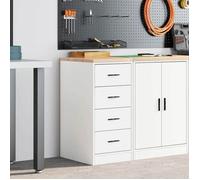 vidaXL Armoire de rangement pour garage Blanc 40x51x85 cm Pin massif