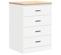 vidaXL Armoire de Rangement de Garage Blanc 60x51x85 cm Bois de pin, Armoire, Armoire à Outils, Armoire Basse, Armoire de Garage, Armoire de Rangement