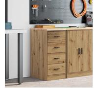 vidaXL Armoire de rangement pour garage Artisan-Chêne Pin massif