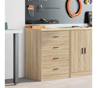 vidaXL Armoire de rangement pour garage Chêne Sonoma Pin massif