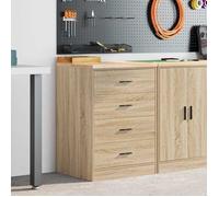 vidaXL Armoire de Rangement de Garage chêne Sonoma 60x51x85cm Bois pin, Armoire, Armoire à Outils, Armoire Basse, Armoire de Garage