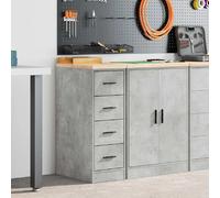 vidaXL Armoire de rangement de garage - Gris béton - 30x51x85 cm