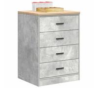 vidaXL Armoire de rangement pour le garage Pin massif gris béton