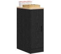 vidaXL Armoire de rangement pour garage Pin massif noir