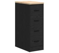 vidaXL Armoire de Rangement de Garage Noir 30x51x85 cm Bois de pin, Armoire, Armoire à Outils, Armoire Basse, Armoire de Garage, Armoire de Rangement