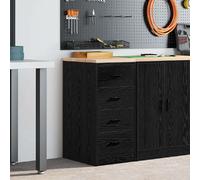 vidaXL Armoire de Rangement de Garage Noir 40x51x85 cm Bois de pin, Armoire, Armoire à Outils, Armoire Basse, Armoire de Garage, Armoire de Rangement