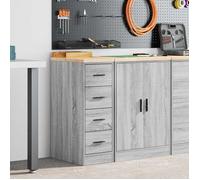vidaXL Armoire de rangement pour garage Gris Sonoma Pin massif