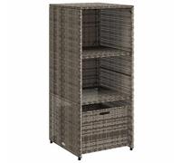 vidaXL Armoire de jardin Gris 50x55x115 cm Poly rotin