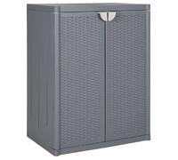 vidaXL Armoire de rangement de jardin PP rotin Gris 65x45x88 cm