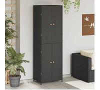 vidaXL Armoire de rangement de jardin 319872 Noir 59x40x180 cm Résine tressée