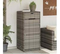 vidaXL Armoire de rangement de jardin 55x55x111 cm Gris poly rotin