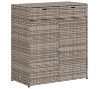 vidaXL Armoire de jardin Gris 105x55x113 cm Poly rotin