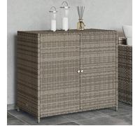 vidaXL Armoire de jardin en poly rotin Gris 83x45x76 cm