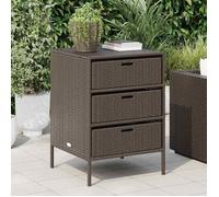 vidaXL Armoire de jardin brune 55 x 59 x 80 cm en poly rotin