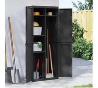 vidaXL Armoire de rangement d'extérieur noir 65x37x165 cm PP 364205