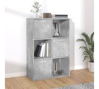 vidaXL Armoire de rangement Gris béton 60x29,5x90 cm Bois d'ingénierie