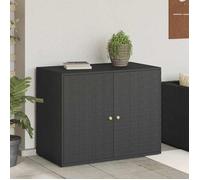 vidaXL Armoire de rangement jardin 319868 – Résine tressée noir 100×55,5×80 cm