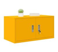 vidaXL Armoire de Rangement Jaune Moutarde 80 x 40 x 40 cm Acier, Armoire de Bureau Moderne, en Acier rectangulaire, fermant space généreux, Meuble Industriel, Solution Robuste