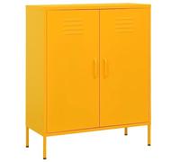 vidaXL Armoire de Rangement Jaune Moutarde 80x35x101,5 cm Acier