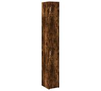 vidaXL Armoire de rangement mince chêne fumé 30x42,5x225 cm, armoire de rangement de salle de bain, unité de rangement de 3281263 Marron G
