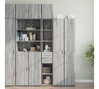 vidaXL Armoire de rangement mince sonoma gris 30x42,5x225 cm, armoire de rangement de salle de bain, unité de rangement de 3281271 Gris G