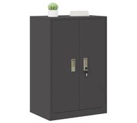 vidaXL Armoire de Rangement Noir 60 x 40 x 90 cm Acier, Armoire de Bureau Moderne, en Acier rectangulaire, fermant à clé, Espace généreux, Meuble Industriel, Solution Robuste
